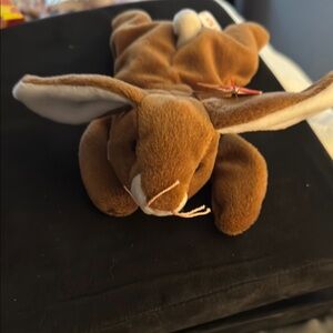 Ty Brown and White Plush Monkey Stuffed Animal